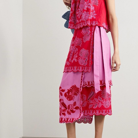 Farm Rio Palm Tree Richelieu Wrap Skirt - Picture 4 of 4